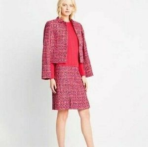 Carlisle Collection Pink Tweed Darya Pencil Skirt 4 $368